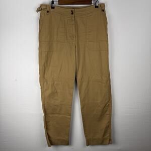 Lauren Ralph Lauren Straight Leg Utility Safari Pants Size 14 Tan Khaki Cotton